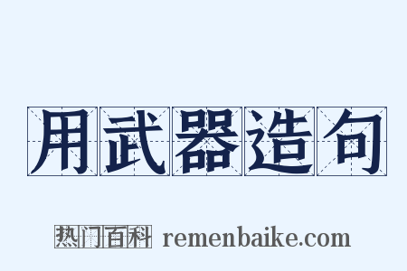 用武器造句是什么意思的图片